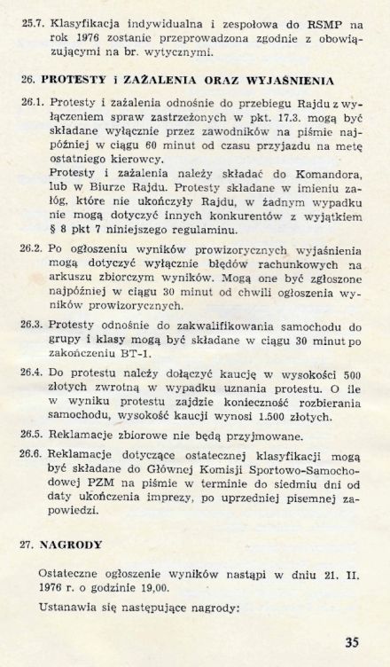 Rajd Stomil - 1976r